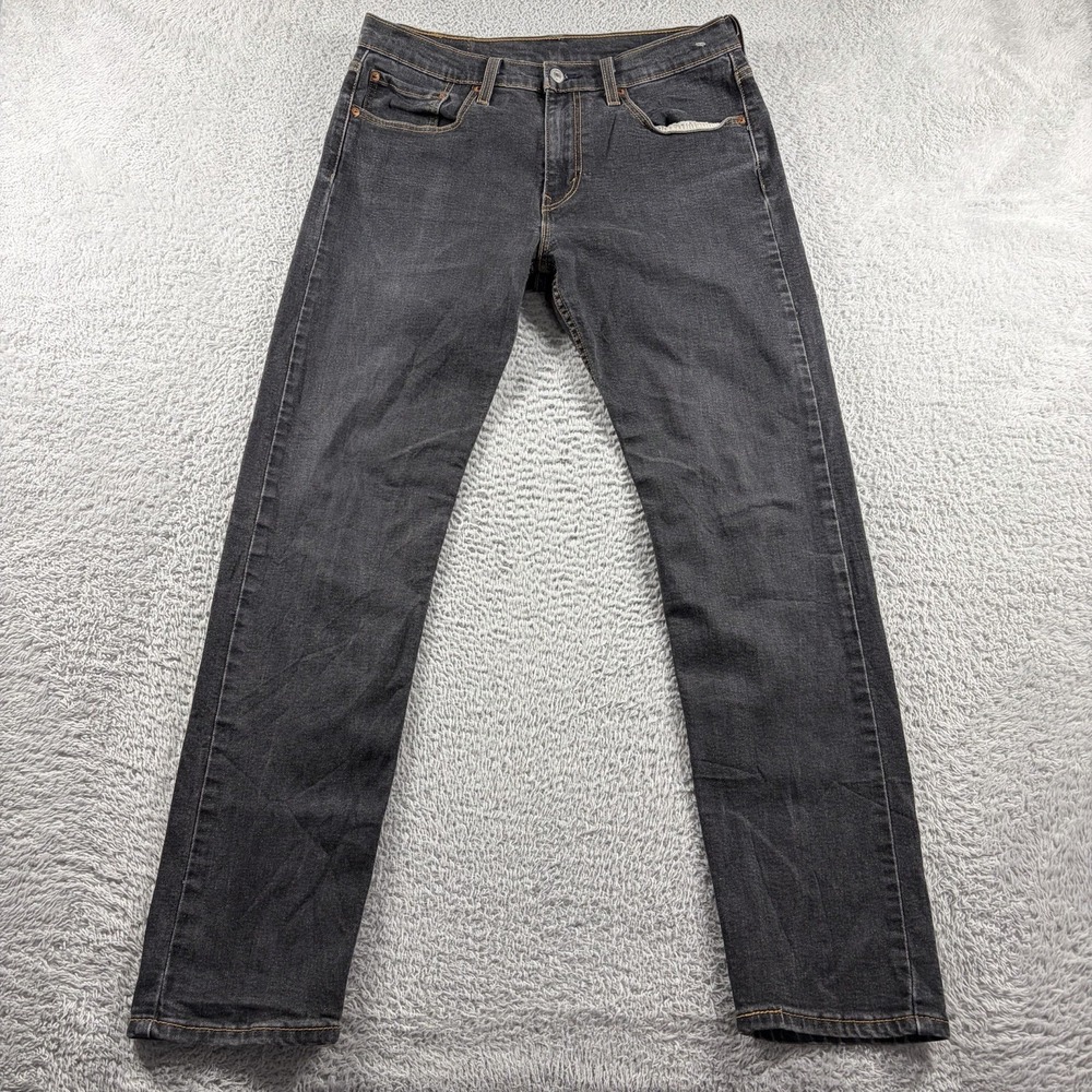 VINTAGE Levi 502 Black Gray Faded Wash Mens 32x32 Emo Grunge Athletic Metal